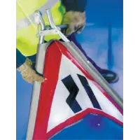 Fold Up Sign - Road Narrows Left Fold Up Sign - Road Narrows Left
