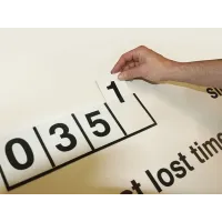 Zero in On Safety AccIdent Board with Logo & 2 Sets of Numbers Zero in On Safety AccIdent Board with Logo & 2 Sets of Numbers