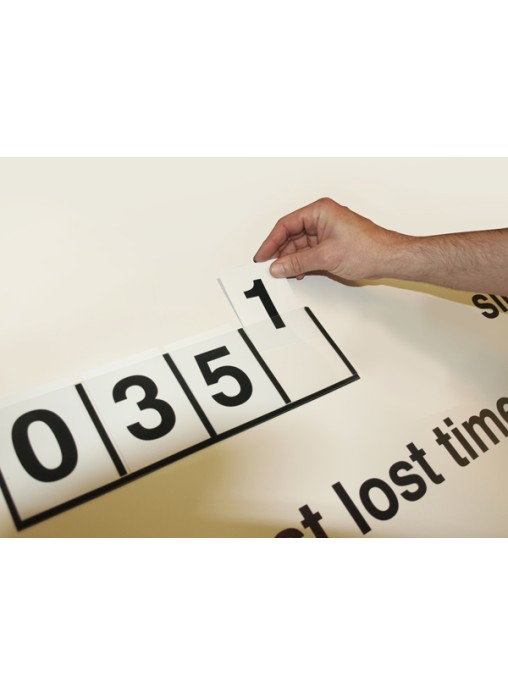 Zero Signboard Zero in On Safety AccIdent Board with 2 Sets of Numbers with Logo