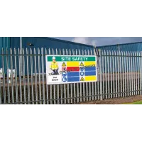Custom Site Safety Banner - Select 8 Safety Messages - Add Logo & Details