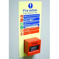 Fire Action & Call Point Set - Operate Alarm - Phone Building - Leave Building - Assembly Point