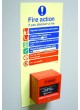 Fire Action & Call Point Set - Operate Alarm - Phone Building - Leave Building - Assembly Point