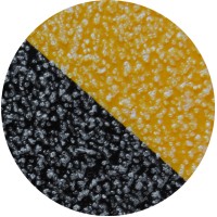 Anti-Slip Floor Graphic - Black / Yellow Chevron