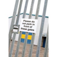 Please Do Not Park in Front of these Gates