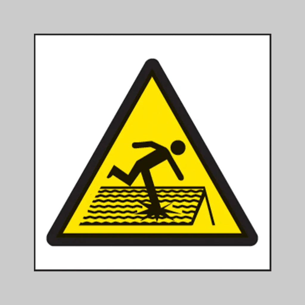 Warning: Fragile Roof Symbol