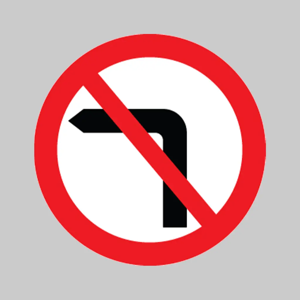 No Left Turn symbol