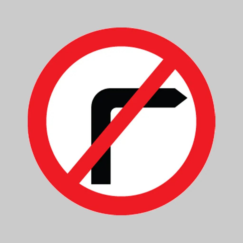 No Right Turn symbol