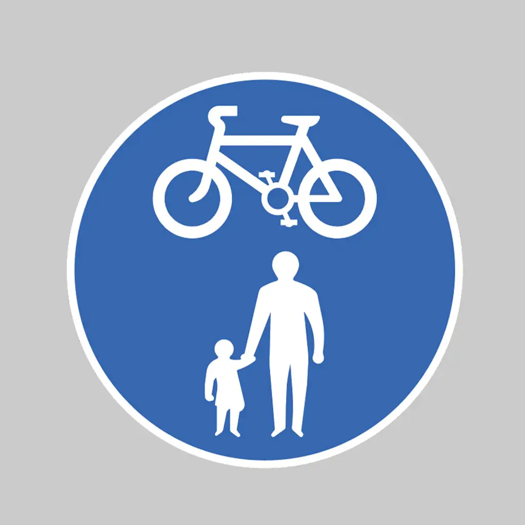 Route for Pedal Cycles and Pedestrians Only symbol