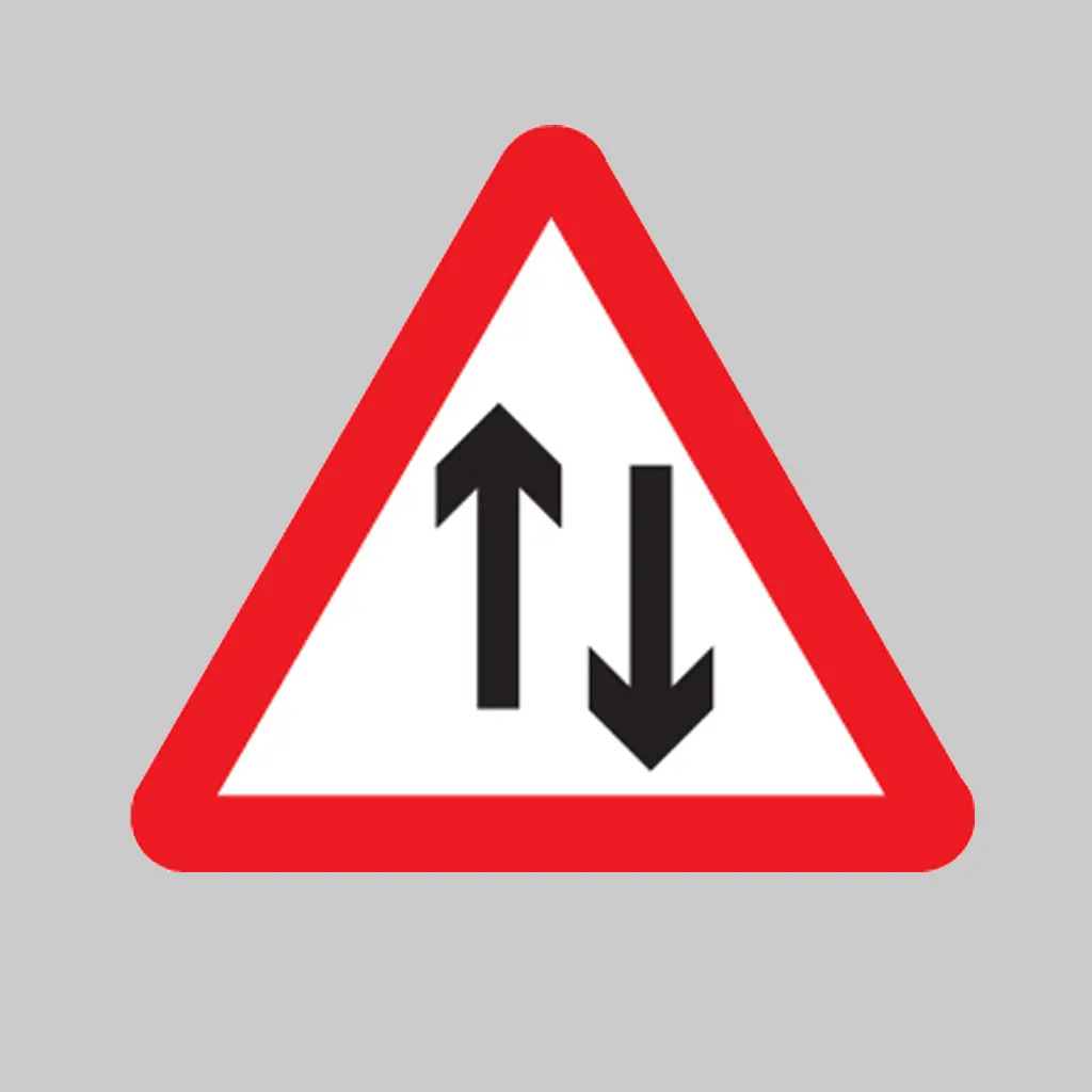 Two-Way Traffic Warning symbol