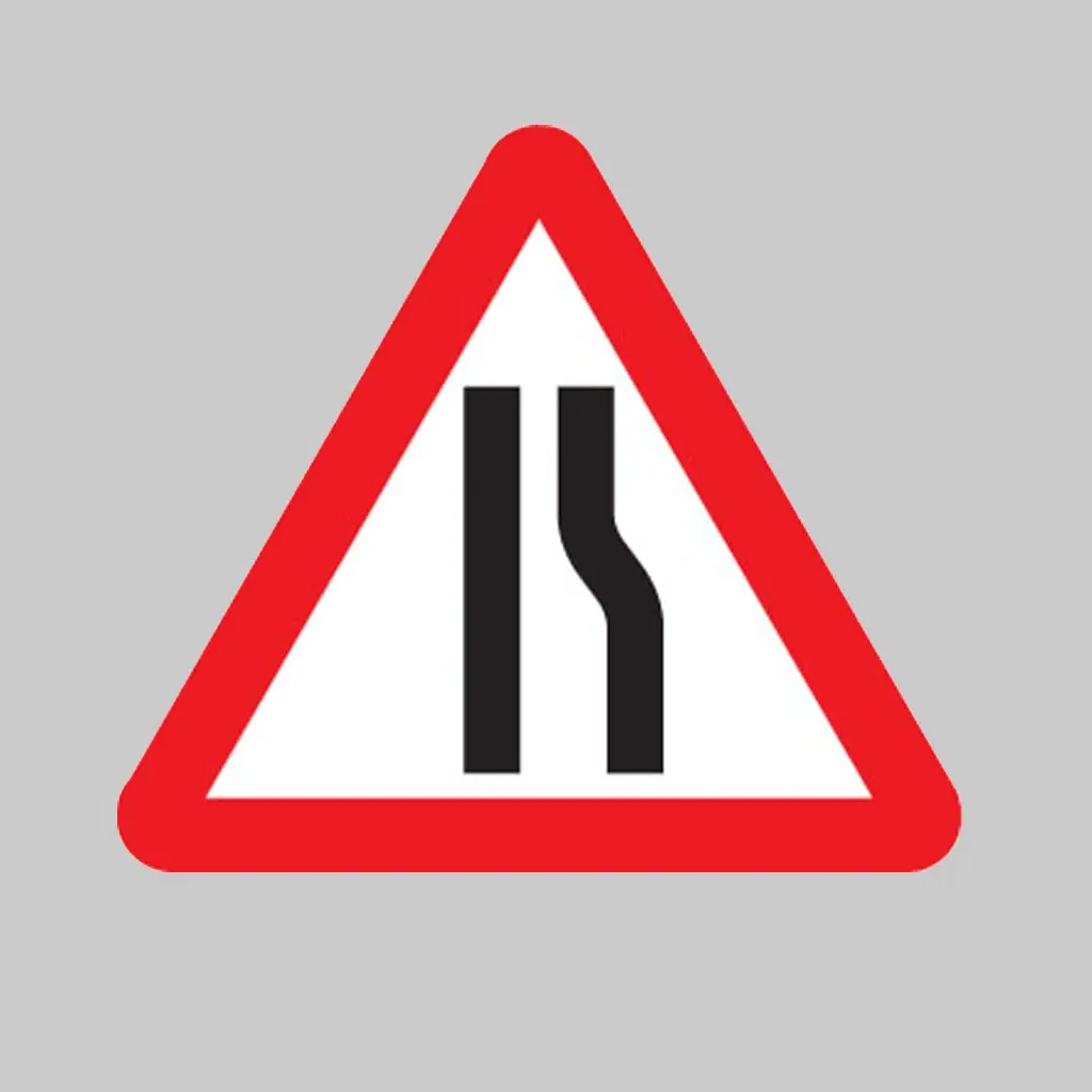 Road Narrows on Right symbol