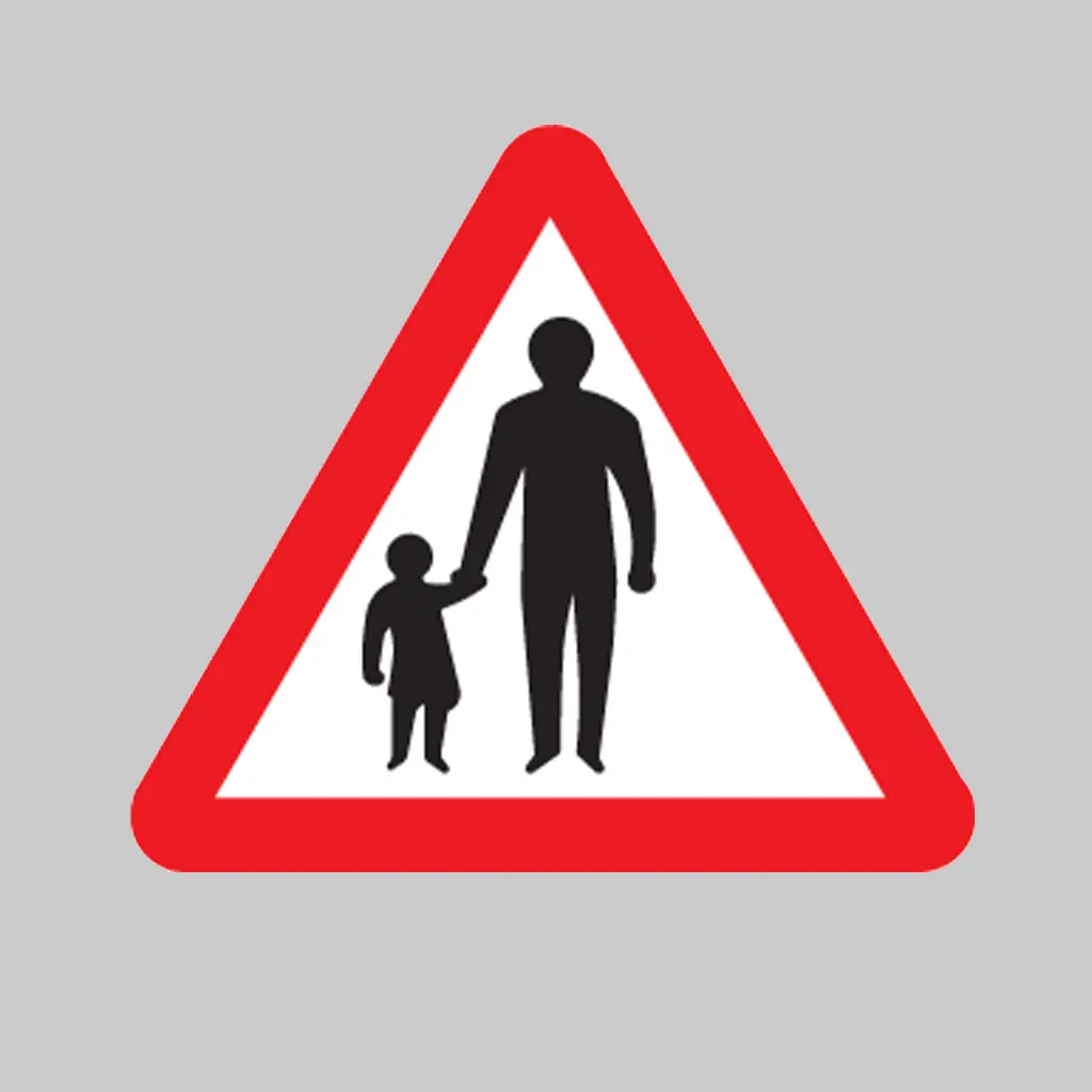 Pedestrians in Road Ahead symbol