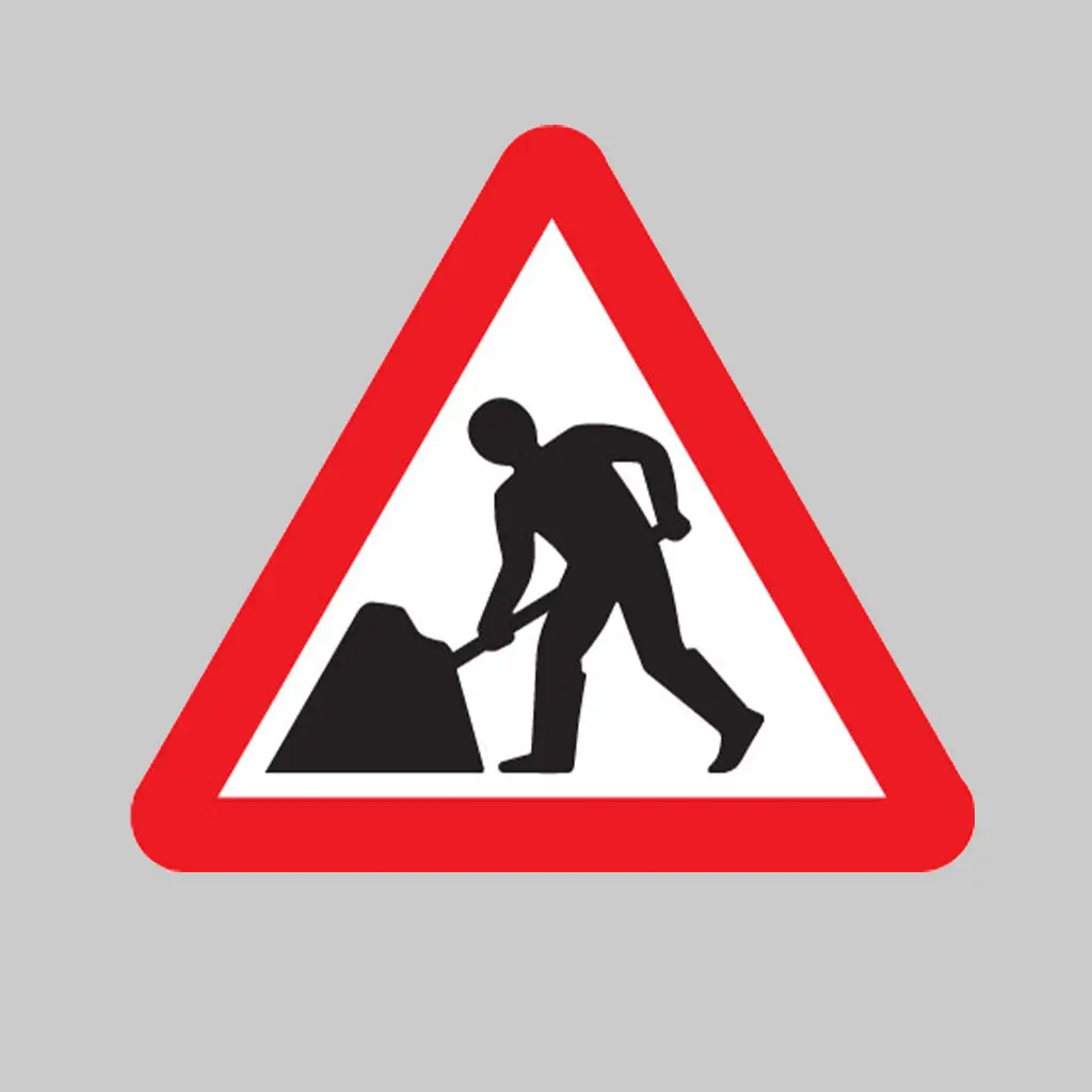 Road Works / Temporary Obstruction Ahead symbol