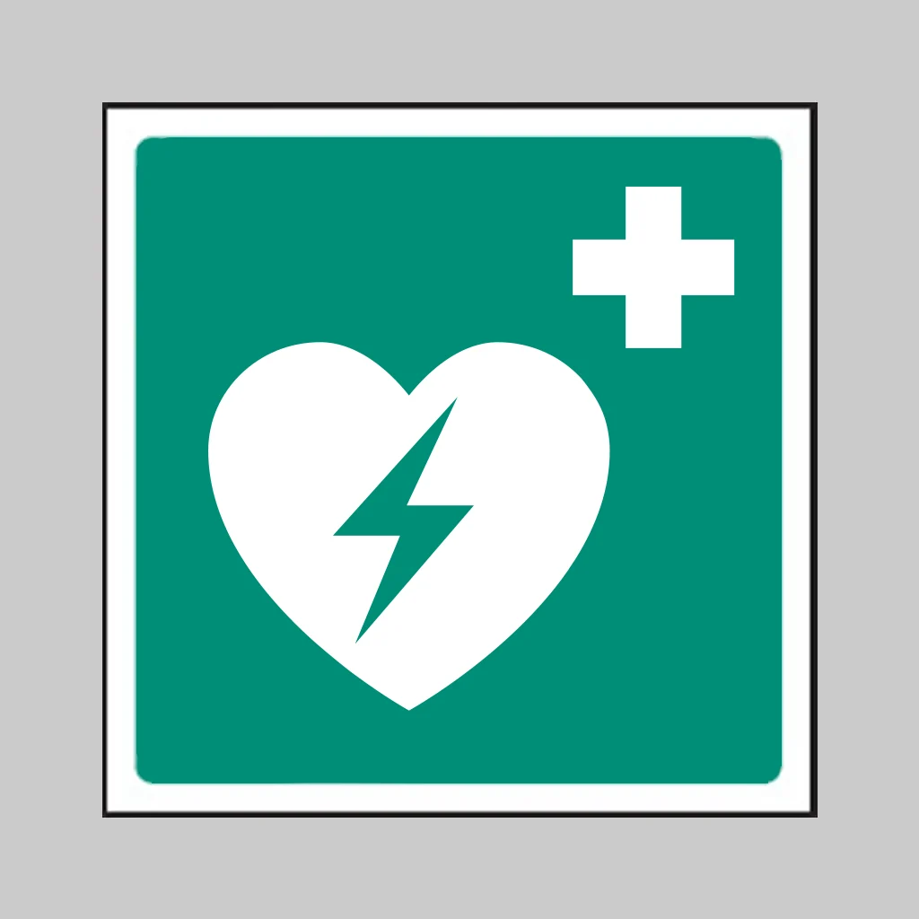 ISO 7010 E010 Automated External Heart Defibrillator symbol