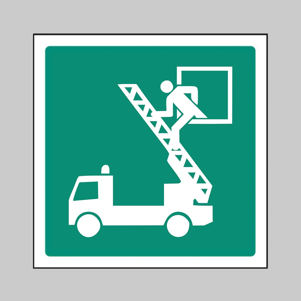 ISO 7010 E017 Rescue Window symbol