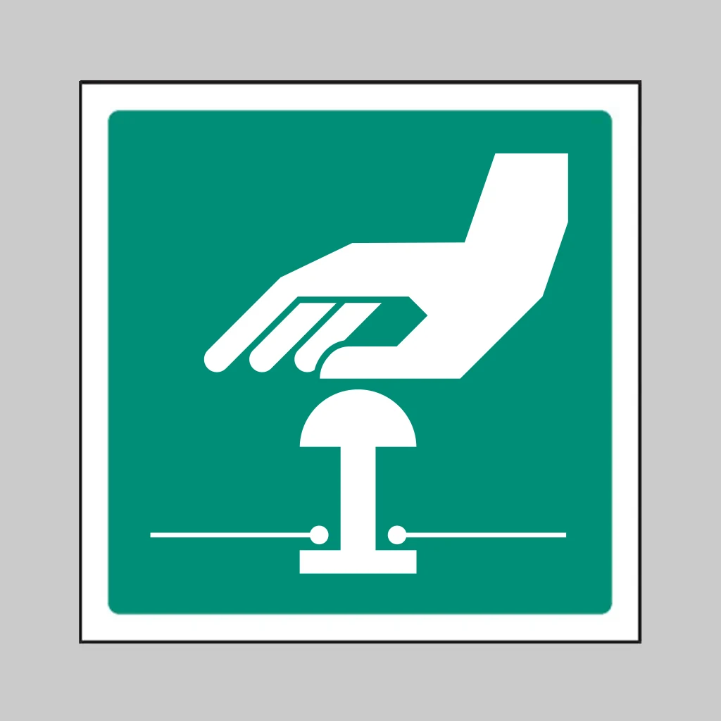 ISO 7010 E020 Emergency Stop Button