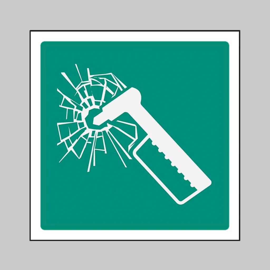 ISO 7010 E025 Emergency Hammer symbol
