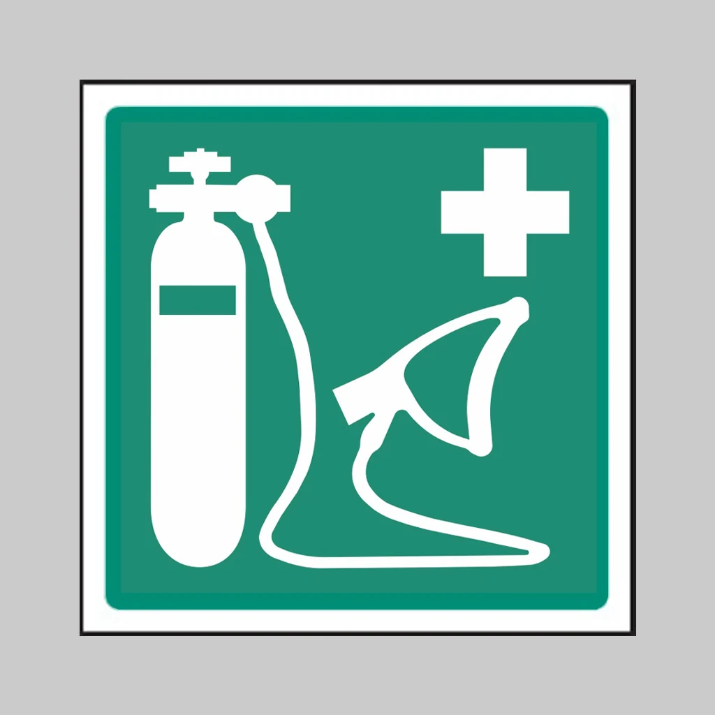 ISO 7010 E028 Oxygen Resuscitator symbol