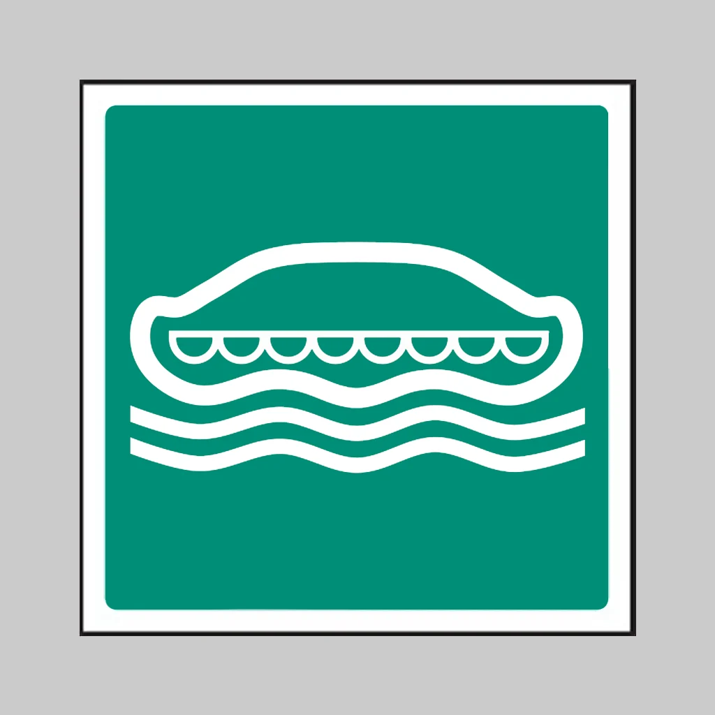 ISO 7010 E036 Lifeboat symbol
