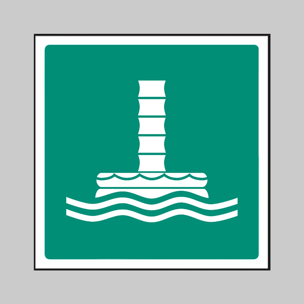 ISO 7010 E055 Marine Evacuation Chute symbol