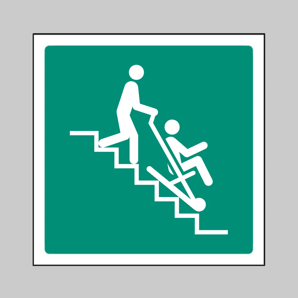 ISO 7010 E060 Evacuation Chair symbol