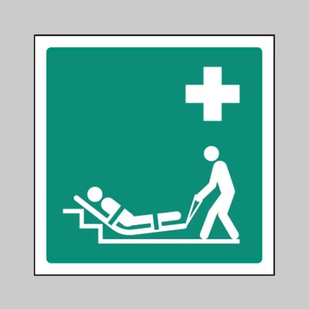 ISO 7010 E067 Evacuation Mattress symbol