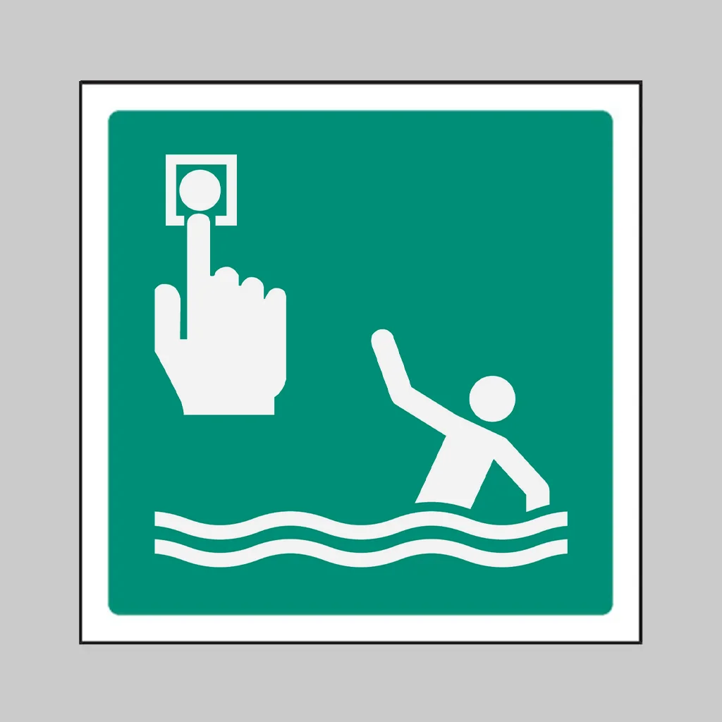 ISO 7010 E069 Person Overboard Call Point symbol