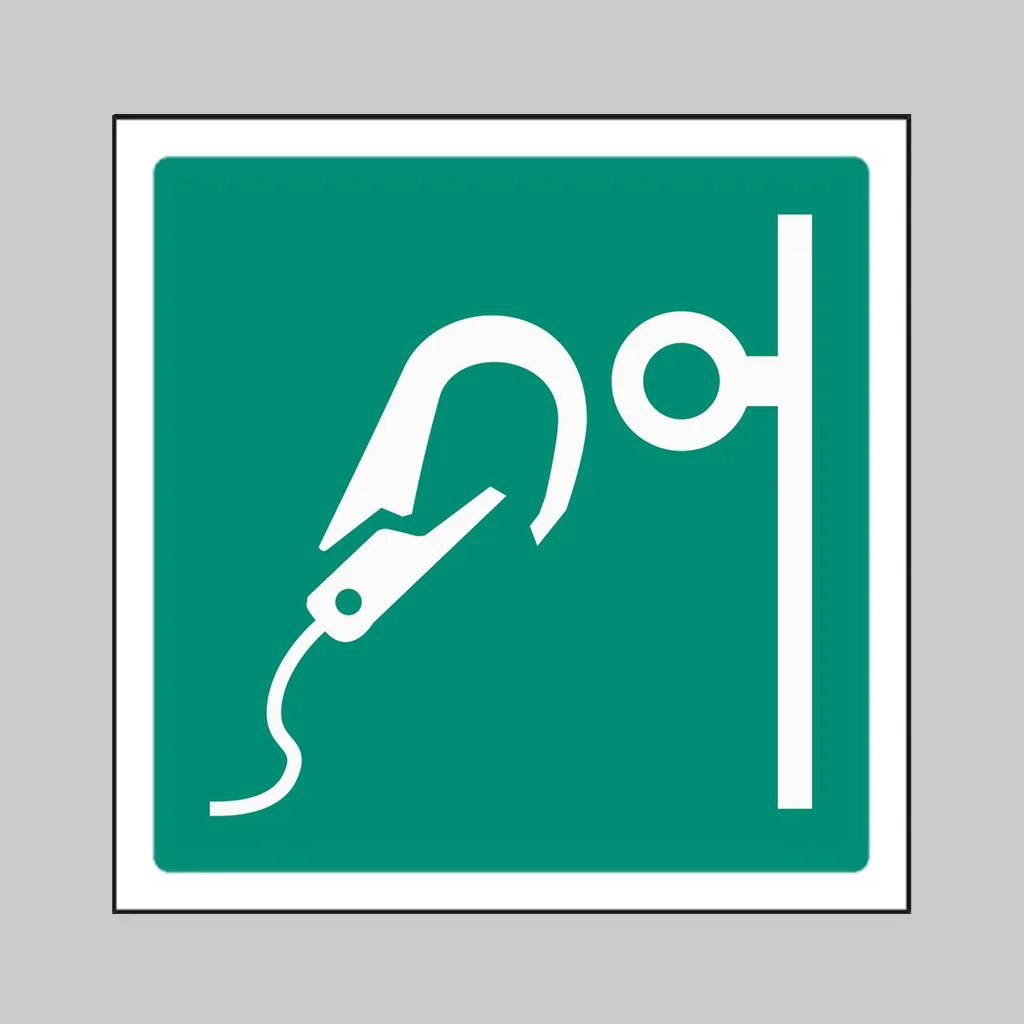 ISO 7010 E072 Safe Anchorage Point symbol