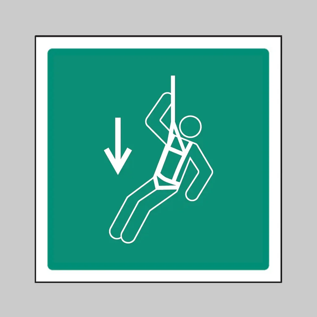 ISO 7010 E073 Emergency Descent Device symbol