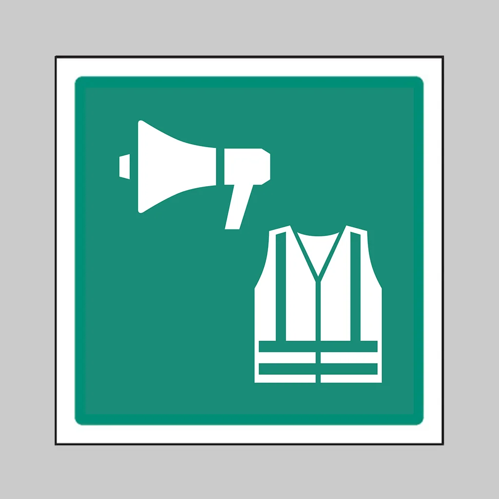 ISO 7010 E076 Evacuation Equipment symbol