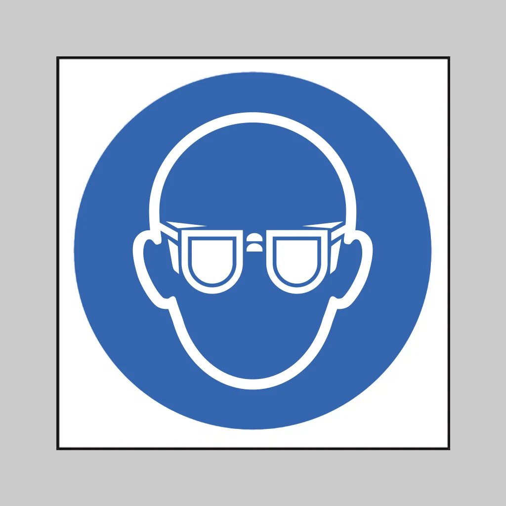 ISO 7010 M007 Opaque Eye Protection Must be Worn symbol