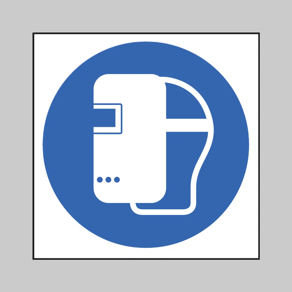 ISO 7010 M019 Wear a Welding Mask symbol
