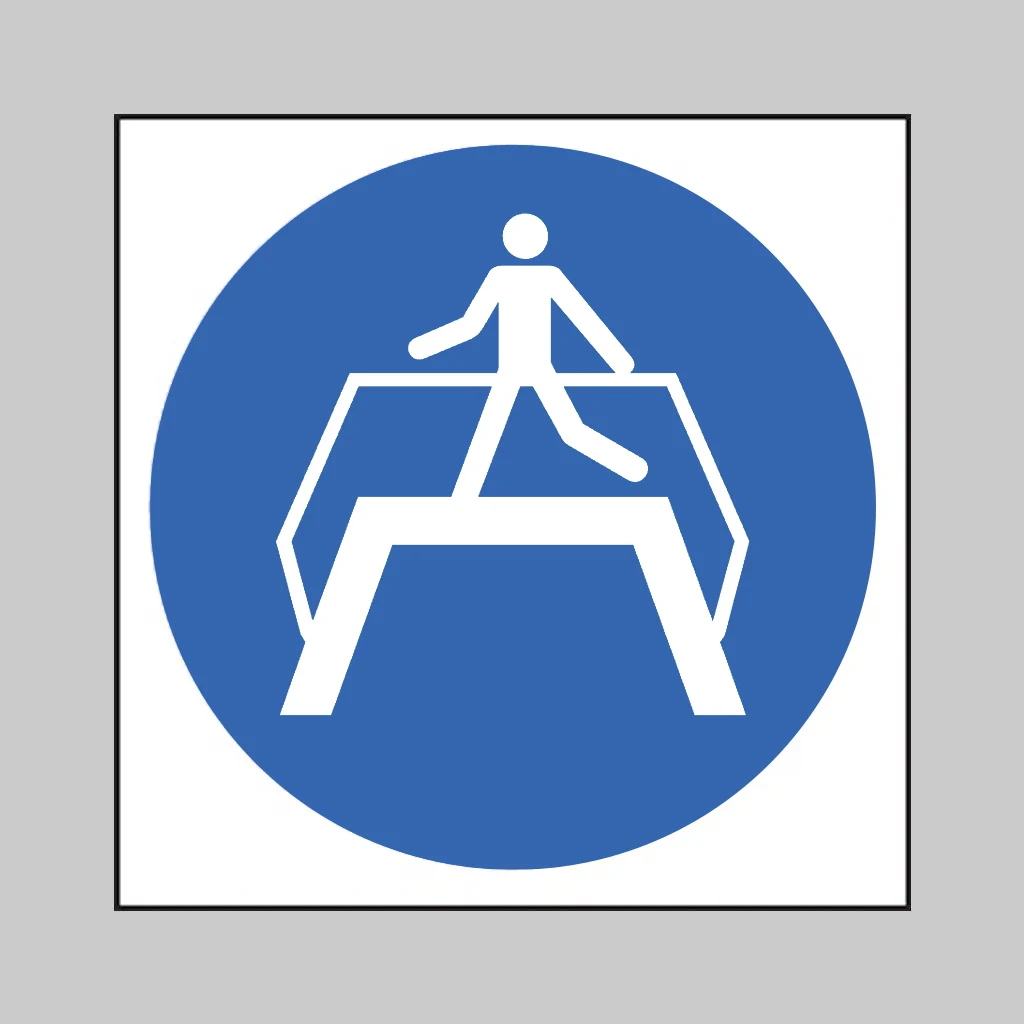 ISO 7010 M023 Use Footbridge symbol