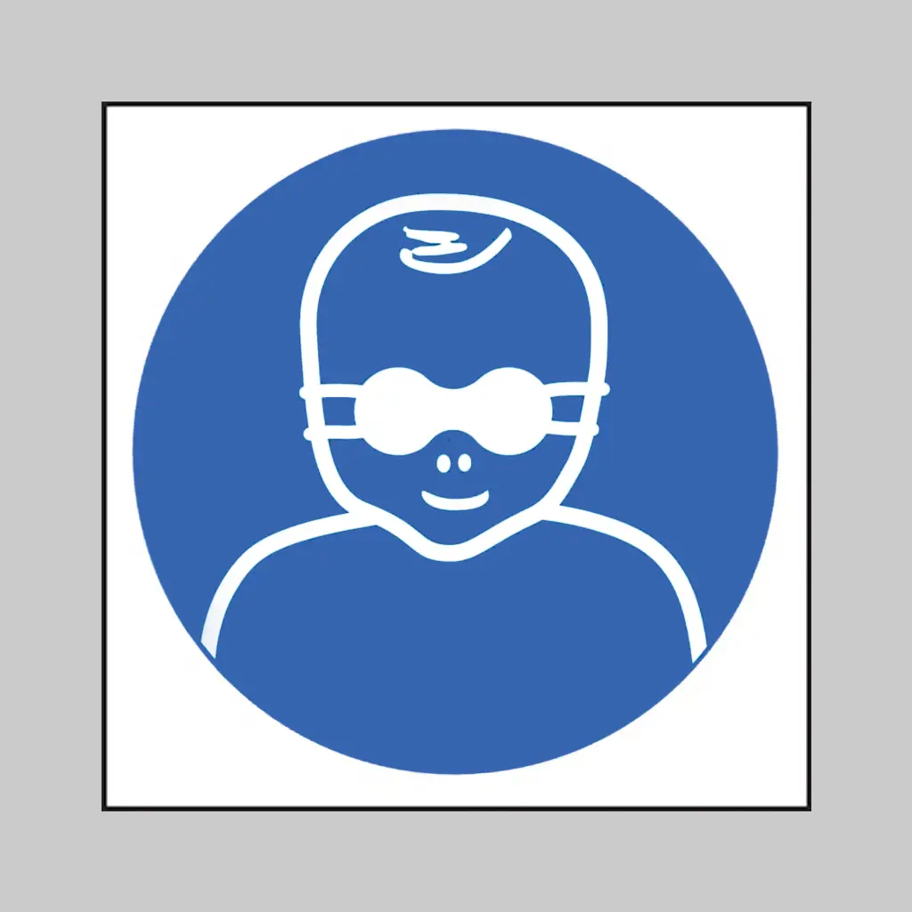 M025 Protect Infant's Eyes with Opaque Eye Protection symbol
