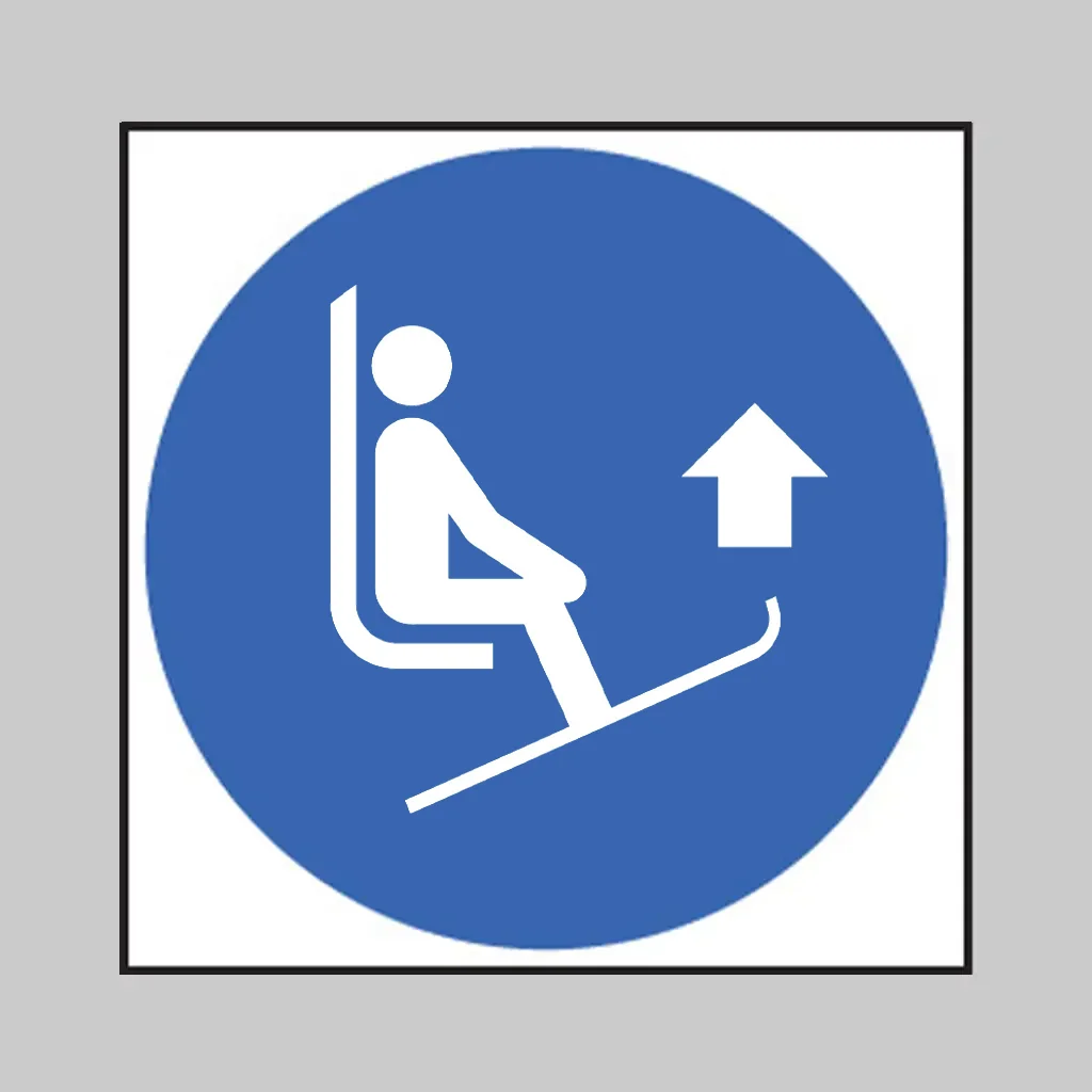 ISO 7010 M036 Lift Ski Tips symbol