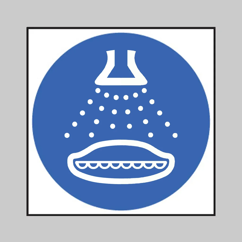 ISO 7010 M043 Start Water Spray in Launch Sequence symbol