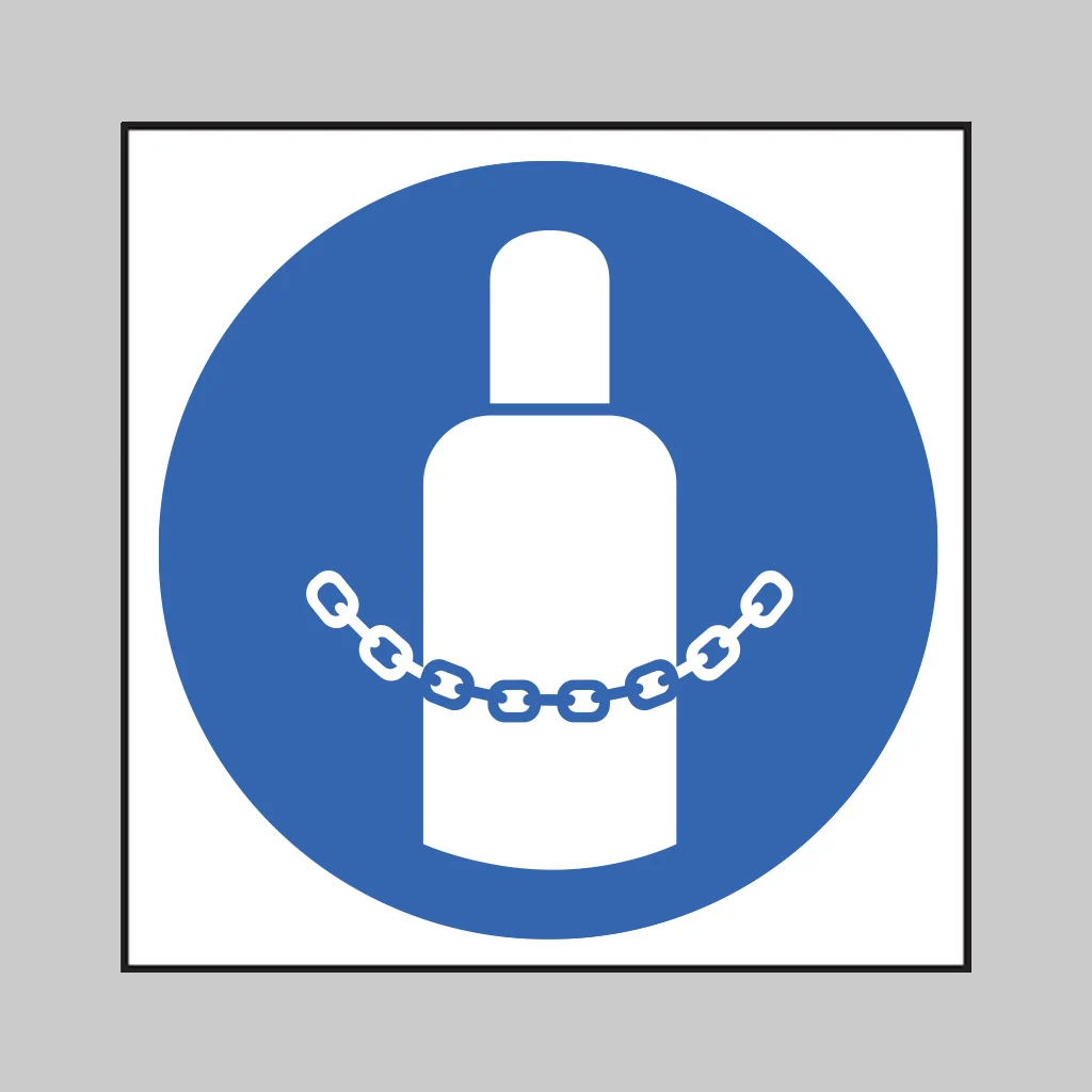 Secure Gas Cylinders Symbol