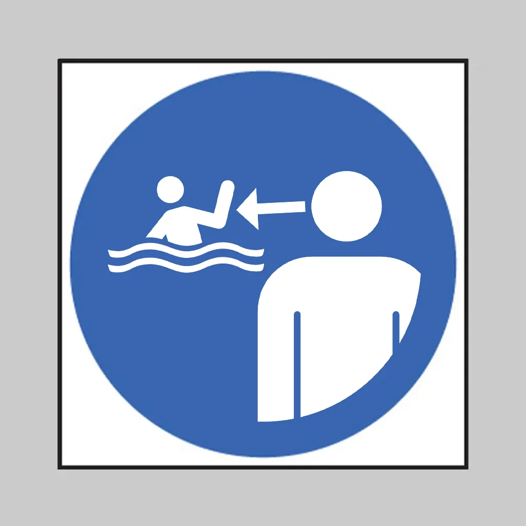 ISO 7010 M054 Keep Children Under Supervision in the Aquatic Environment symbol