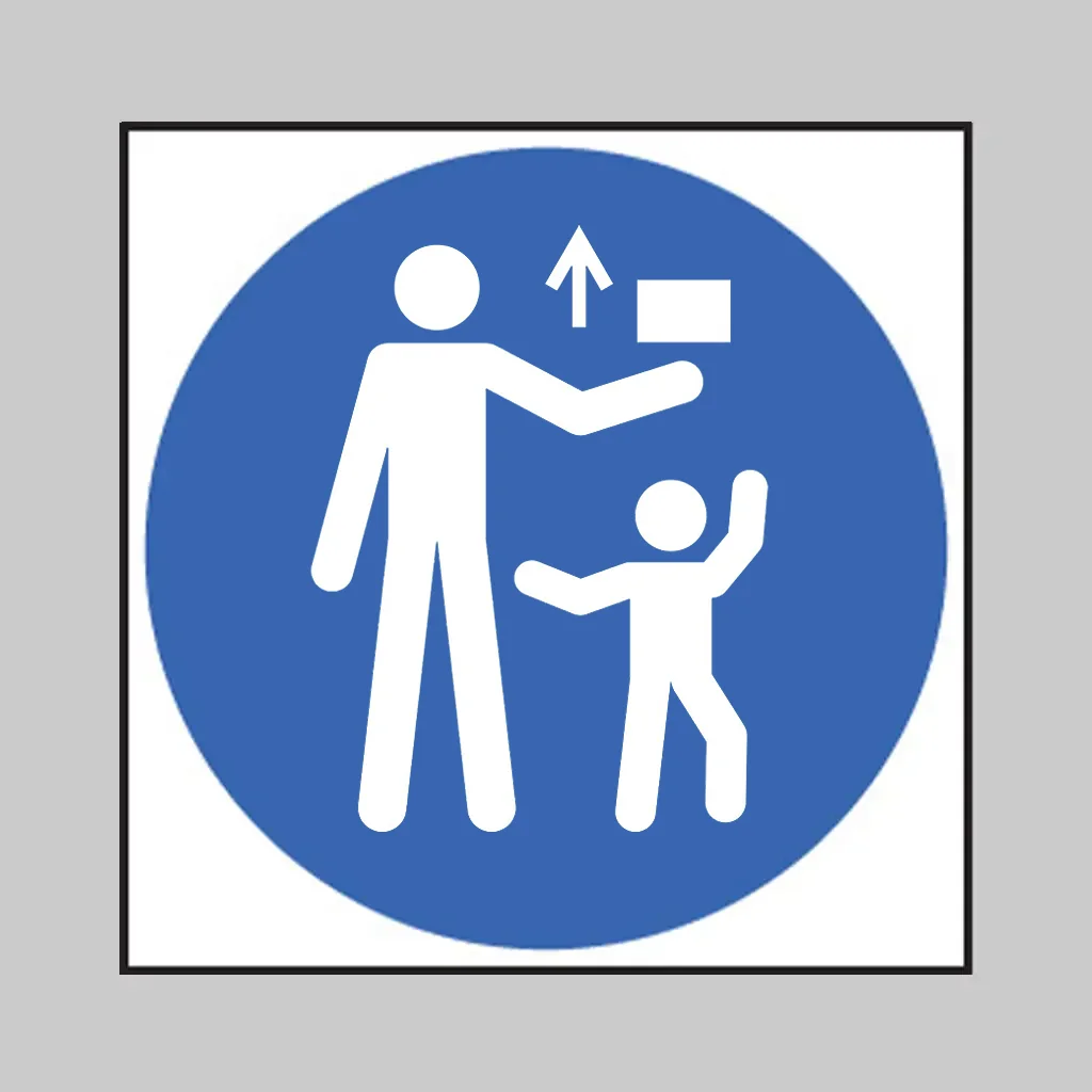 ISO 7010 M055 Keep Out of Reach of Children symbol