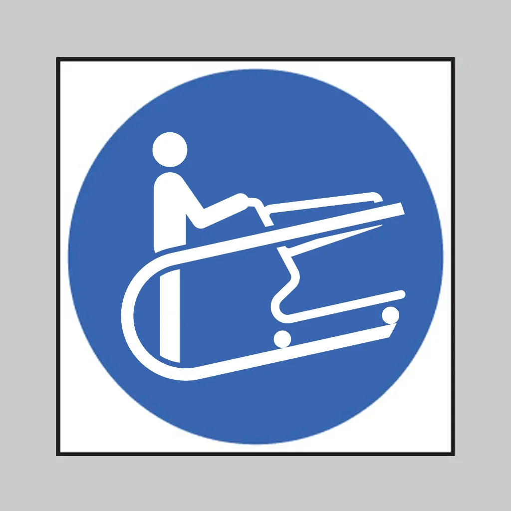 ISO 7010 M060 Hold the Trolley Handle symbol
