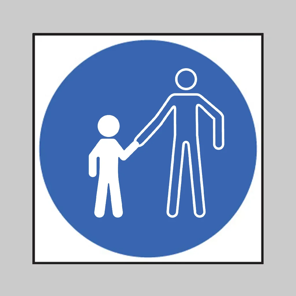 ISO 7010 M065 Children Must Be Accompanied