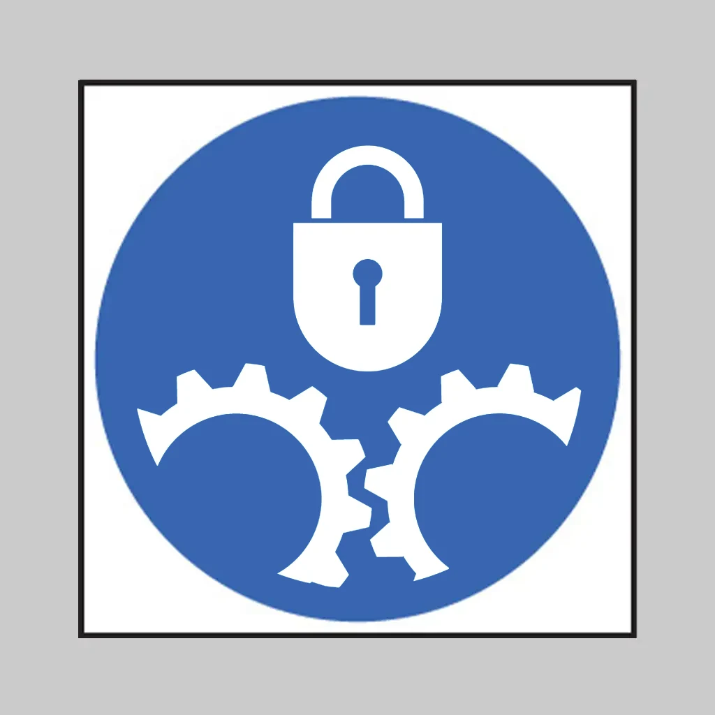 ISO 7010 M068 Lock Moving Mechanical Parts