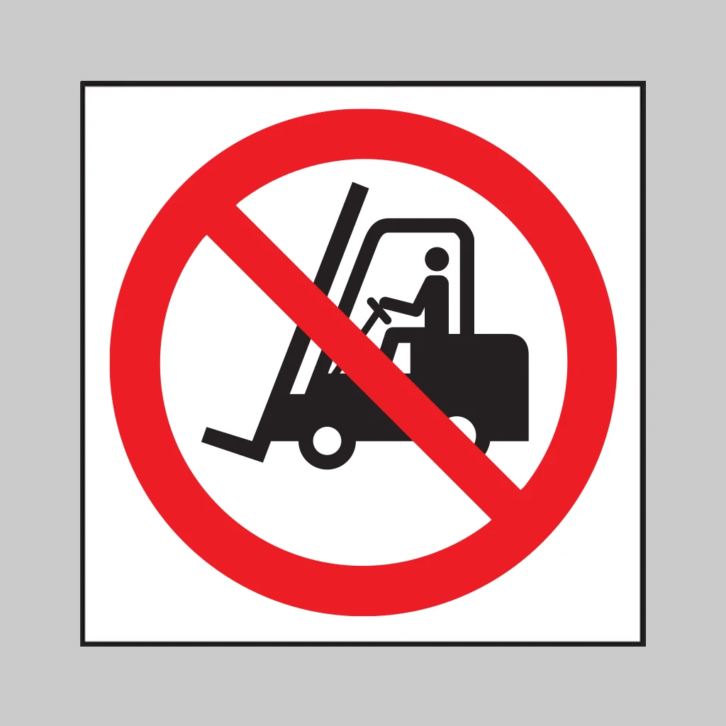 No Access for Forklift Trucks Symbol