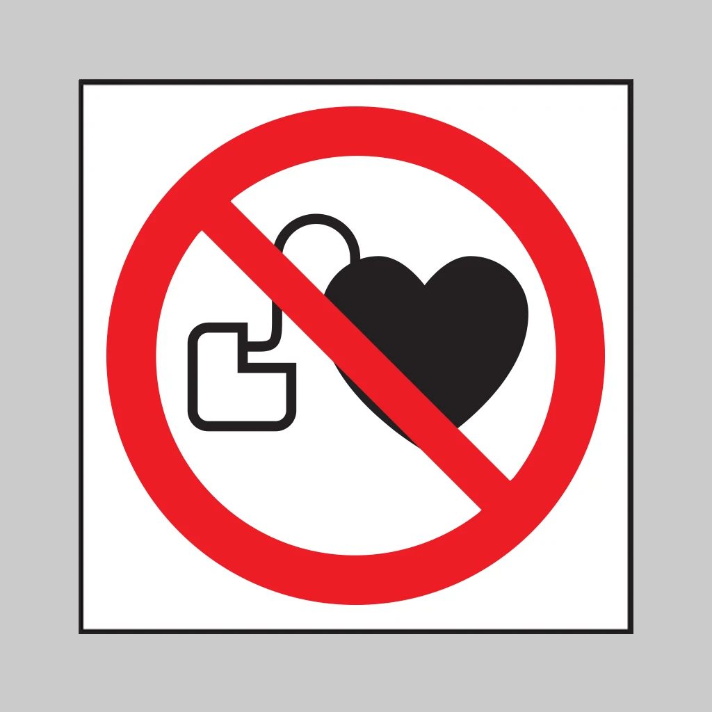 No Access for People with Cardiac Devices Symbol