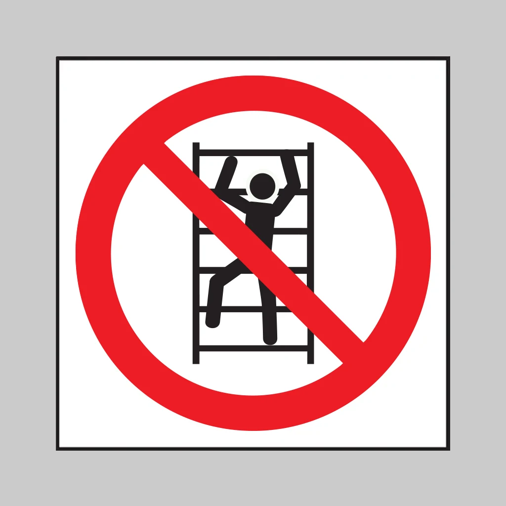 No Climbing Symbol