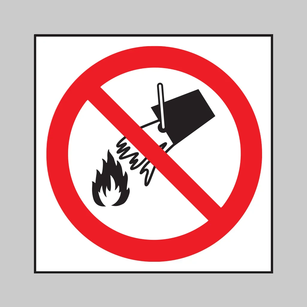 ISO 7010 P011 Do not extinguisher with water