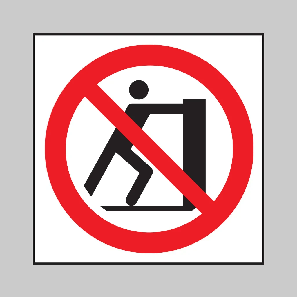 ISO 7010 P017 No pushing