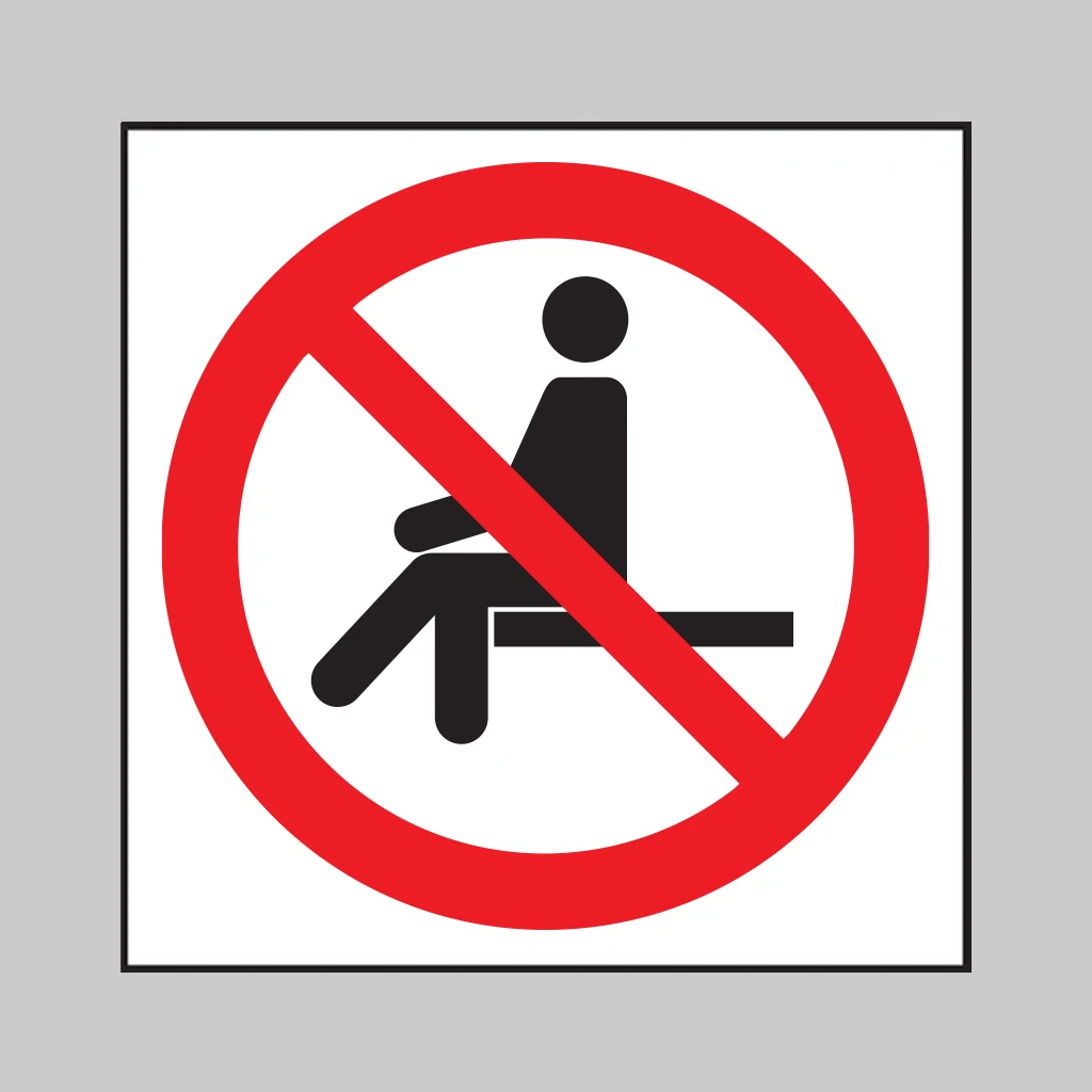 No Sitting Symbol