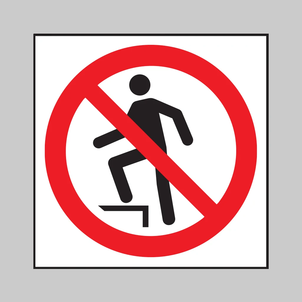 No Stepping on Surface Symbol