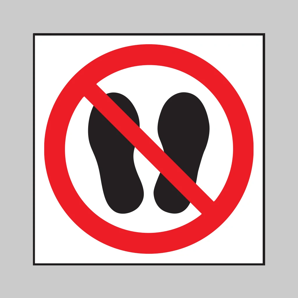 Do Not Walk or Stand Here Symbol