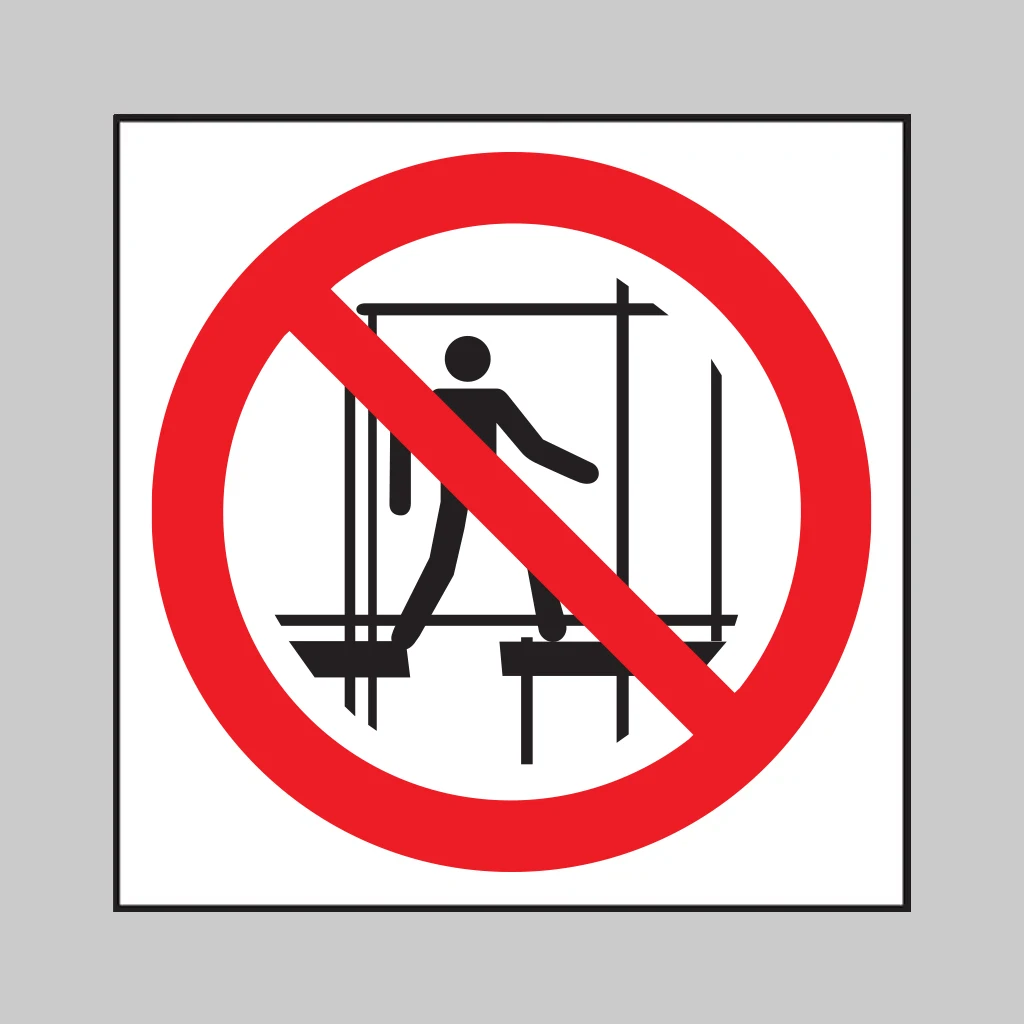 Do Not Use Incomplete Scaffolding Symbol